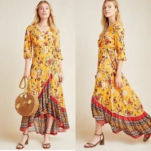 Farm Rio for Anthropologie Soigne Maxi Dress L